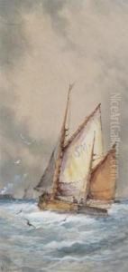 A Fishing Boat Off The Coast by William Stewart