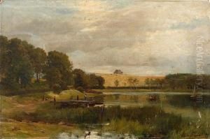'castle Douglas', And Another Of A Riverlandscape by William Stewart