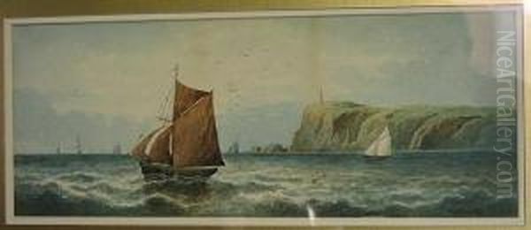 Fishing Boats Off Bradee (sic) Head, Isle Of Wight - view 1