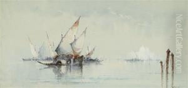 Shipping In A Calm Off Venice - view 1