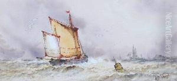 Fishing Smack In Choppy Seas - view 1