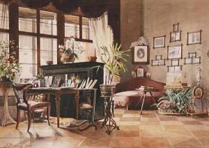 A Salon In An Aristocratic Palace On Malostranske Square In Prague by Jioi Stibral