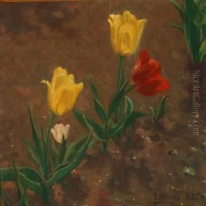 Yellow And Red Tulips by Carl Stilling