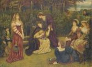 Fiammetta Singing by Maria Euphrosyne Spartali, later Stillman