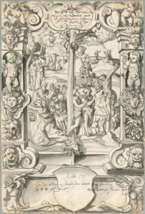 Window Plate Design With Biblical Scene by Tobias Stimmer