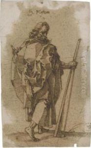 Saint James The Less, Holding His Hatter's Bow by Tobias Stimmer