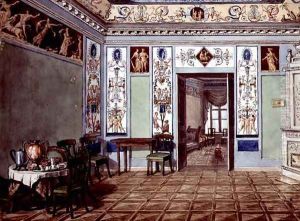 Neo-Classical Etruscan Breakfast Room, 1820 by Anonymous Artist