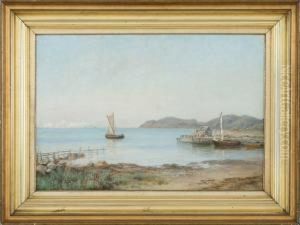 View From Kullen With Sailing Boats On The Water by Sophie Louise Stjernstedt
