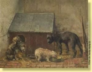 Le Repas Des Chiots by Jan Baptiste, Jan Stobbaerts