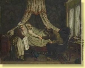 Une Famille De Chiens by Jan Baptiste, Jan Stobbaerts