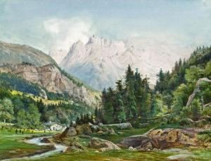 Das Karwendelgebirge by Johann Friedrich Stock