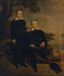 Portrait Of William Wilson Stephenson And Marcus Pendeltonstephenson, Jr., Brooklyn, New York by Joseph Whiting Stock