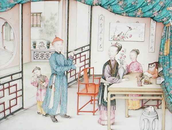 Imperial Canton panel, Qianlong period, 1736-95 (2) - view 1