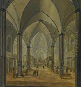 A Church Interior by Christian Stocklin