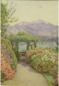 View From The Villa Carlotta Towards Lake Como by Anton Stockmann
