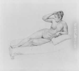 Liegender Weiblicher Akt. by Philipp Stohr