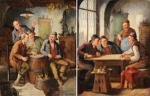 Gegenstucke: Beim Wurfelspiel by Carl Siegfried Stoitzner