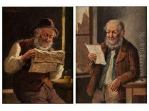 Zeitungslesende, Alte Manner