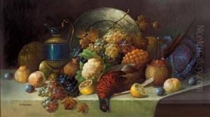 "grosesStillleben Mit Obst, Rebhuhn Und Gefasen"