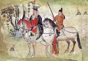 Two Horsemen in a Landscape or, The Boddhisatva and his Equerry, Tang Period