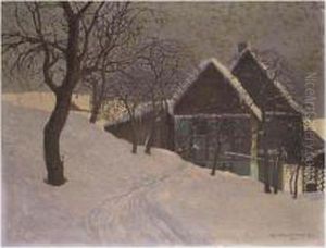 A Farmhouse In The North Of Bohemia by Walter Stoitzner