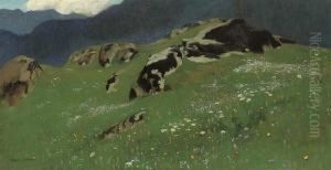 Sketch For Autumn In The Mountains by Adrian Scott Stokes
