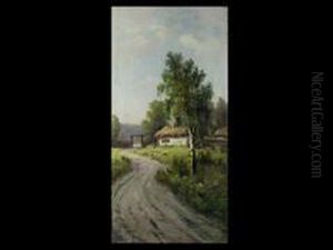 Der Dorfweg by Ewgenij Iwanowitsch Stoliza