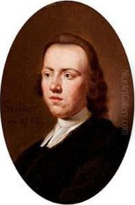 Portrait Of A Young Man In A Black Coatand White Collar by Jan Stolker