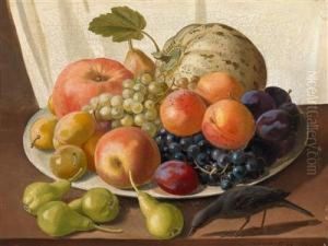 Ein Obstteller Mit Birnen