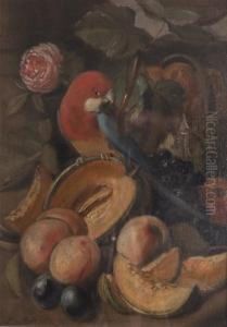 Still Life With Parrot by Leopold Stoll