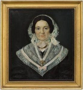 Portrait Of Johanneelisabeth Dannholm 1843