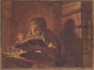 A Man Reading A Book by Matthias Stomer
