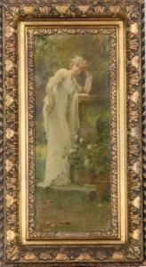 Lady Resting On A Sundial