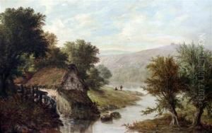 An Old Water Mill On The River Dee Near Llangollen....