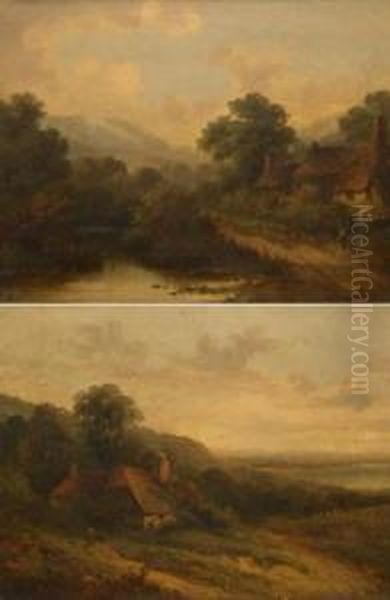 Country Landscapes With Cottages - view 1
