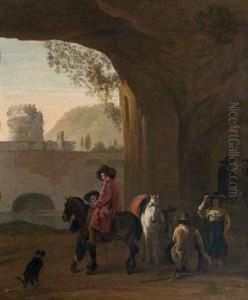Rast Der Reisenden Mit Ruinen by Dirck Willemsz. Stoop