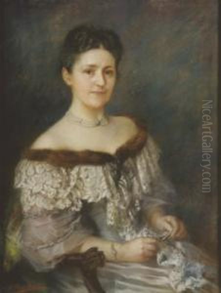 Half Length Portraits Of Lady And Gentleman - view 1