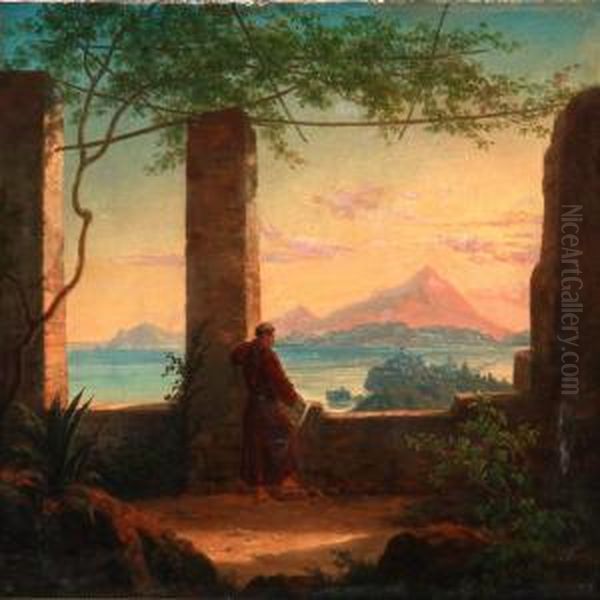 A Monk Looking Over Naples - view 1
