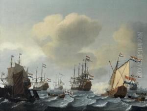 Navires En Mer by Jacobus Storck