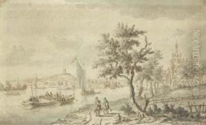 Un Paysage Fluvial by Johannes Storck