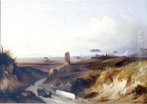 View Of The Roman Countryside by Felice Storelli