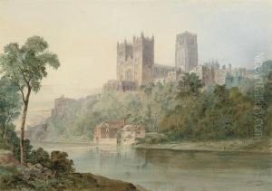 A View Of Durham Cathedral From The River Wear A View Of Durham Cathedral From The River Wear