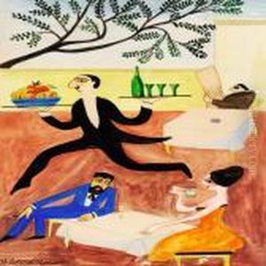 Scene From A Cafe by Robert Storm Petersen