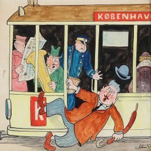 People In The Tram by Robert Storm Petersen