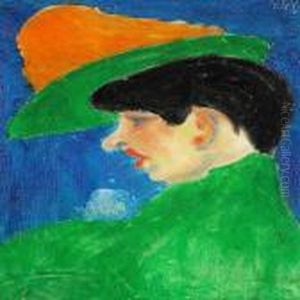 Woman In A Green Dress by Robert Storm Petersen