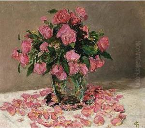 A Flower Still Life; Together With Two Other Works by Carel Nicolaas Storm Van'S Gravensande