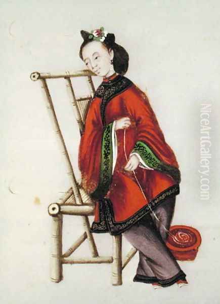 Woman Spinning, Qianlong Period (1736-96) - view 1