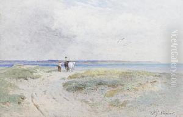 Figures On A Coastal Path - view 1