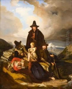 Paesaggio Con Viandanti A Riposo