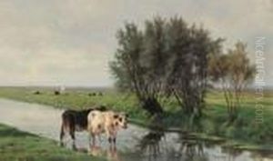Landscape With Cows by Pieter Stortenbeker